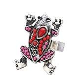 Anillo Rana hecha con esmalte y cristal por Joe Cool