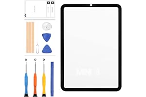 LADYSON Ersatz-Display Compatible für iPad Mini 6 (6. Generation) 2021 Frontglas Compatible für iPad A2567 A2568 A2569 Außenglasscheibe Objektiv Komplettes Reparatur Set +Werkzeug (kein Touch-Digitizer)