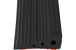 IGTOPS Ausgleichsprofil, Übergangsprofil Selbstklebend, Schwelle Übergangsschiene, Silikon Türschwellenrampe, Schwellenrampe, Rollstuhlrampe für Türöffnungen,Badezimmer (C-Schwarz, 6.5 x 2.5 x 100 cm)