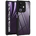 TheGiftKart ShockProof Crystal Clear Back Cover Case for iQOO Z10x 5G / Vivo T4x 5G | 360 Degree Protection | Protective Design | Transparent Cover for iQOO Z10x / Vivo T4x 5G (PC & TPU, Black Bumper)