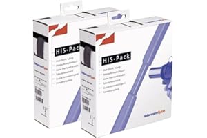 HellermannTyton, Tubo Termoretráctil 2:1 en Minicajas, Material - Poliolefina, Cross Linked (PO-X), 9,5/4,7, Color Negro, 5 metros