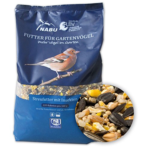 CJ Wildlife 111410615 Wildvogel-Streufutter mit Insekten 2 kg - empfohlen vom NABU und dem LBV