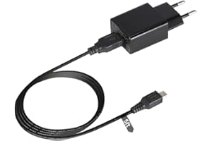 Caricabatterie Micro USB Dericam 5V 2A, Alimentatore CA/CC 5Volt 2000mA per ricarica Smartphone/tablet Android e Home Camera, Cavo di alimentazione 1,5m, Nero