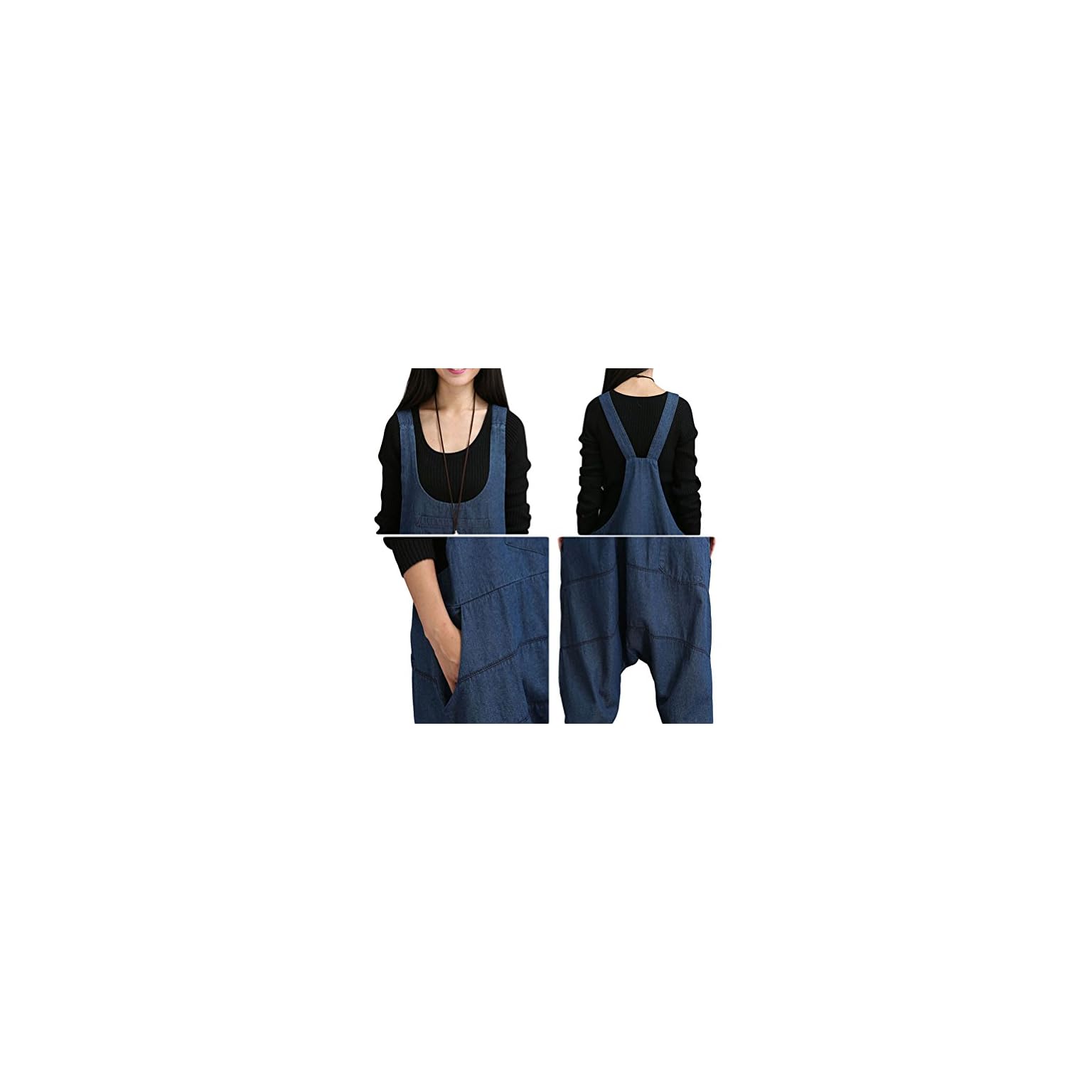 Vogstyle Femme Bretelles Romper Jumpsuit Pantalon de Harem ...