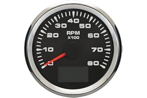 ELING 8000RPM Tachometer Gauge 1-300 SPEED Verhältnis mit 8 Farben Hintergrundbeleuchtung 85mm 12V/24V