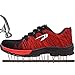 Produktbild SUADEEX Damen Herren Sicherheitsschuhe Sportlich Trekking Wanderhalbschuhe Stahlkappe Arbeitsschuhe Hiking Schuhe Traillaufschuhe, 05-rot, 39 EU