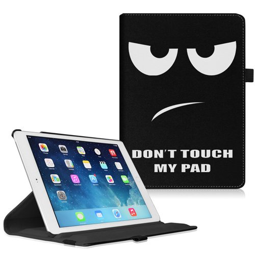 Apple iPad mini 1 / 2 / 3 Hülle Case - Fintie 360 Grad rotierend Kunstleder Schutzhülle Tasche Etui Smart Cover mit Auto Schlaf / Wach, Standfunktion, Stylus-Halterung für iPad mini 3 / iPad mini 2 / iPad mini 1, Dont Touch