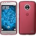 Price comparison product image PhoneNatic Silicone Case compatible with Lenovo Moto E4 (EU Version) - matt red Cover + protective foils