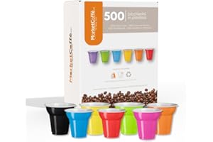 MARKETCAFFE 500 Bicchierini Plastica per caffè 80cc vari colori Bar macchina caffè (500 Multicolor)