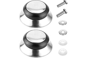 BPTRKOM 2 Pezzi Pomello Coperchio Pentola- Manico di Ricambio per Coperchio Pentola,per Coperchi Pentole Antiscottatura Manico Coperchio Pentola Universale Manopola Coperchio Pulsante