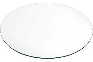 ‎LEBENSWOHNART Glasplatte rund 70cm Glasscheibe 8mm Stärke Terry Gehärtetes Glas Scheibe Kaminplatte Bodenplatte