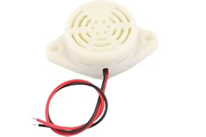 UXCELL sourcing map DC 3-24V Buzzer électronique à Son discontinu Industriel Filaire Blanc