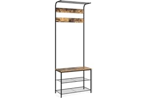 Vicco Armadio da ingresso Fyrk, Rovere rustico/Nero, 70 x 190 cm