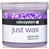 Salon System Just Wax Sensitive Cream Wax with Aloe Vera and Organic Lavender 450g