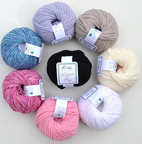 Rellana Wolle Merino Big Fb. 15 – anthrazit Wolle Nadelstärke 5 – 6 mit Merinowolle zum Stricken & Häkeln, Mützenwolle - 3