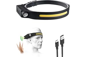Victoper Lumilight Head Torch Rechargeable, Lumi Light LED Headband Upgrade 800 Lumens 8 Modes 270 Degree IPX4 Lumilight Head Torch with Sensor Function for Camping Running Lumi Light Led Headband