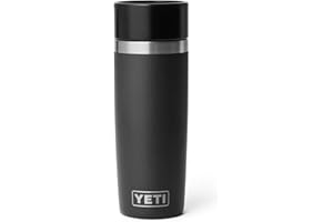 YETI Rambler Travel Bottle, Vacuum Insulated Stainless Steel Coffee Flask with Leakproof Hotshot Commuter Cap, Black, 16 oz (473 ml)