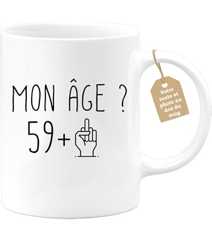 Mug Anniversaire 84 Ans - Tasse Cadeau Originale - Blanc - Marque ADS