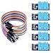 Produktbild Longruner 5 PCS Temperature Humidity Sensor Module DHT11 with 20PIN Male to Female DuPont Jump Wires Cable for Arduino UNO R3 MEGA 2560 Raspberry pi 3 2 1 model B 2B A+ RPI Zero LK03