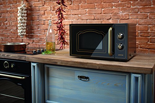 Gorenje MO 4250 CLB Stand-Mikrowelle mit Grillfunktion / 700 W / Garraum 20 L / matt-schwarz / Classico Collection - 3