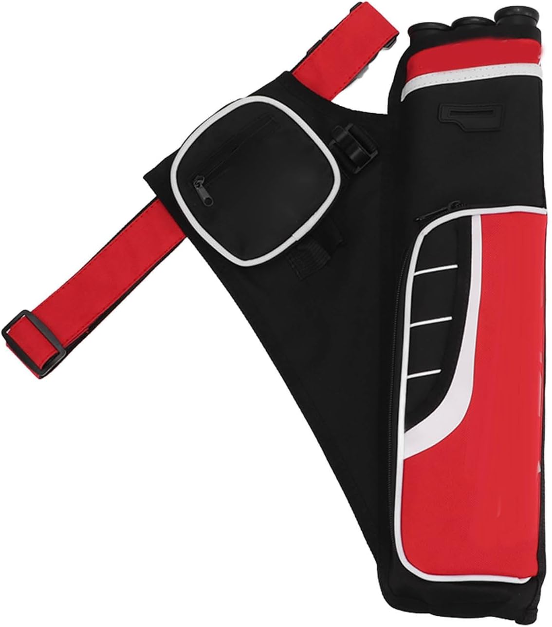 ACOGEDO Multidireccional Portátil y Bolsa de Almacenamiento para Tiro con con Cómodo Diseño de Cintura a Horcajadas, Rojo