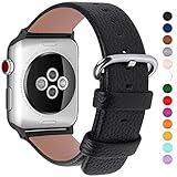 15 colori per Cinturino Apple Watch 38mm,Fullmosa YanPelle Cinturino/Cinturini di Ricambio Apple Watch Band/Strap/Orologio/Bracciale Apple Watch Series 3, iWatch Series 3, Series 2, Series 1, Edizione 2015 2016 2017, Nero