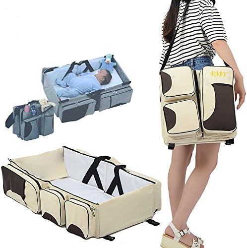 LittleDi Collapsible Portable Mummy Bag Portable Mother-infant Package Multifunctional Crib Large Capacity Outgoing Handbag