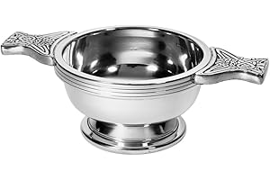 Wentworth Pewter - Small Pewter Quaich Whisky Tasting Bowl Loving Cup