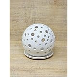 Handgefertigte Leuchter Kugel mit Teller, Keramik, Unikat, D: 10cm