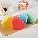 Teenxful 4 Pieces Flawless Smooth Colorful Hearted Shaped Makeup Cleaning Foundation Blending Powder Sponge Puff Set