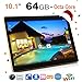 Produktbild AMhomely' 10,1 Zoll HD IPS Touch Tablet-PC Android 6.0 Dual SIM MTK6592 1.5GHz Octa-Core 4GB RAM + 64GB ROM Telefon Phablet Pad WIFI 3G Bluetooth MIC OTG GPS Google Store 8000mAh (Schwarz)