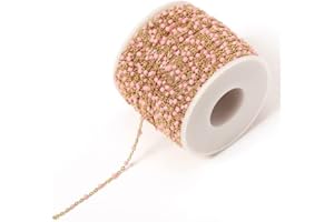 VIXDA 2 mètres Collier en Or chaîne en Acier Inoxydable coloré émail Perles chaînes en Vrac pour la Fabrication de Bijoux résultats de chaîne Composants Bricolage