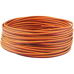 OliYin 50 Feet 22AWG Servo Extension Cable Wire Extended Wiring 60 Cores Cord Lead for RC Helicopter Drone Cars DIY Accessories