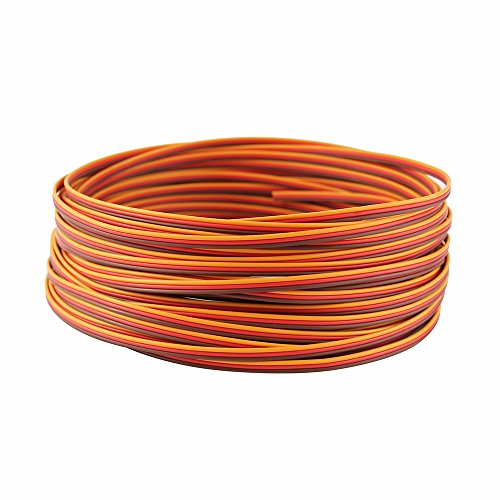 OliYin 50 Feet 22AWG Servo Extension Cable Wire Extended Wiring 60 Cores Cord Lead for RC Helicopter Drone Cars DIY Accessories