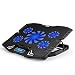 Produktbild TekHome Laptop Cooling Pad, Beste Gaming-Kühler für Spielkonsolen und Notebooks bis zu 15.6 Zoll, Art und Weise Blaues Licht, Superwindgeschwindigkeit w/ 5 Fans, 5 Einstellbare Heights, 2 USB-Ports. (LTC002)