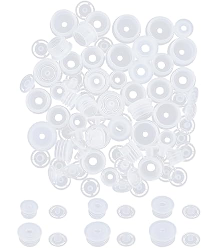 Lot De 24 Bouchons En Silicone Blanc 4 Tailles (7/10,5/13/16,9 Mm) - Pour Salière, Poivrière, Bouteilles, Tuyaux