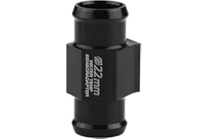 FTVOGUE Tubo de Junta de Temperatura del Agua de la Motocicleta, Adaptador de Indicador de Sensor de Manguera de Tubo de Junta de Temperatura del Agua de la Motocicleta con 2 Abrazaderas Ajustables(22mm)