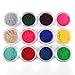 Fashion Gallery 12 Dark Colour Velvet Flocking Powder Velvet Manicure Nail Art Polish Tips