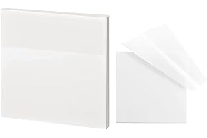 GLUN® Sticky Note Transparent Self-Sticky Note Pads, Clear Notes 75mm*75mm Transparent Self Adhesive Removable Perfect for St