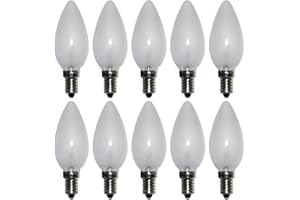 NCC-Licht 10 Stück Kerzenlampe C35 matt E14 25W warmweiß dimmbar 230V