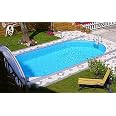 SAXONICA Pool Handlauf Set Für Ovalpool 7,37 X 3,6 M – Aus UV-beständigem Hart-PVC, Inkl. Profilverbinder