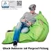 Produktbild QSack Sitzsack Outdoorer mit Toxproof Mikroperlen EPS schadstoffgeprüft und Sitzsack Innenhülle, 140 x 180 cm (apfelgrün)
