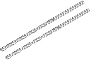 sourcing map HSS Haute Vitesse Acier Extra Long Hélicoïdal Foret Pointes 6mm Forage Diamètre 160mm Longueur 2 Pcs