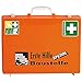 Produktbild SÖHNGEN Erste-Hilfe-Koffer Baustelle, Wandhalterung, orange, ASR A4.3/DIN 13157, mit PRÜFPLAKETTE