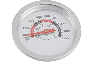 MUMUSUKI Stainless Steel Barbecue Thermometer BBQ Smoker Grill Bimetallic Thermometer Temperature Gauge 50-900