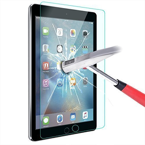 ELTD iPad Pro 9.7 / iPad Air 2 Displayschutz, Glas Folie Schutzfolie Glas Panzerfolie Displayschutzfolie für iPad Pro 9.7 / iPad Air 2 Klar Anti-Kratz Screen Protector Displayschutz - 9H Hardness aus
