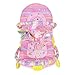 Vibrating baby bouncer with musical function - Adjustable pink bouncer with 2 toybars and educational toys