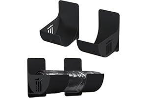 PEUTIER 4szt. Uchwyt Worek Smieci, Dozownik Worków Smieci Uchwyt rolke Uchwyt na Rolke Montazu Scianie Torba Zakupy Spozywcze Uchwyt Rolke Plastikowy Worek Smieci Organizator Szafki(Czarny)