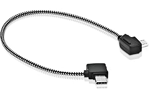 DILWE Cable de Transmisión de Datos para Drones, 20cm, USB 2.0, Cable USB Tipo C a Micro USB, Compatible con DJI Mavic Pro/Spark/MAVIC MINI/DJI Mavic 2/DJI Mavic Air Controlador.