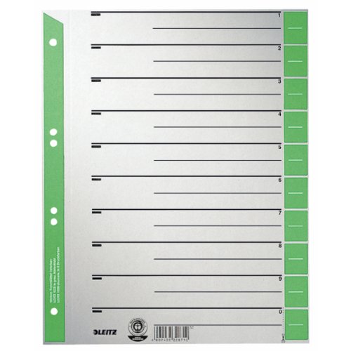 Preisvergleich Produktbild Leitz 1652-00-55 Trennblätter 230g / qm Inh.100, grün